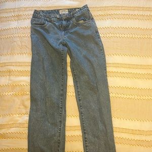 Low-rise straight leg jeans